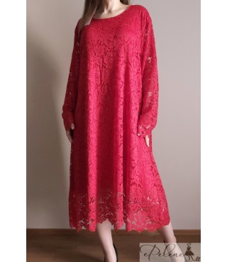 Nauja raudona gipiūrinė suknelė